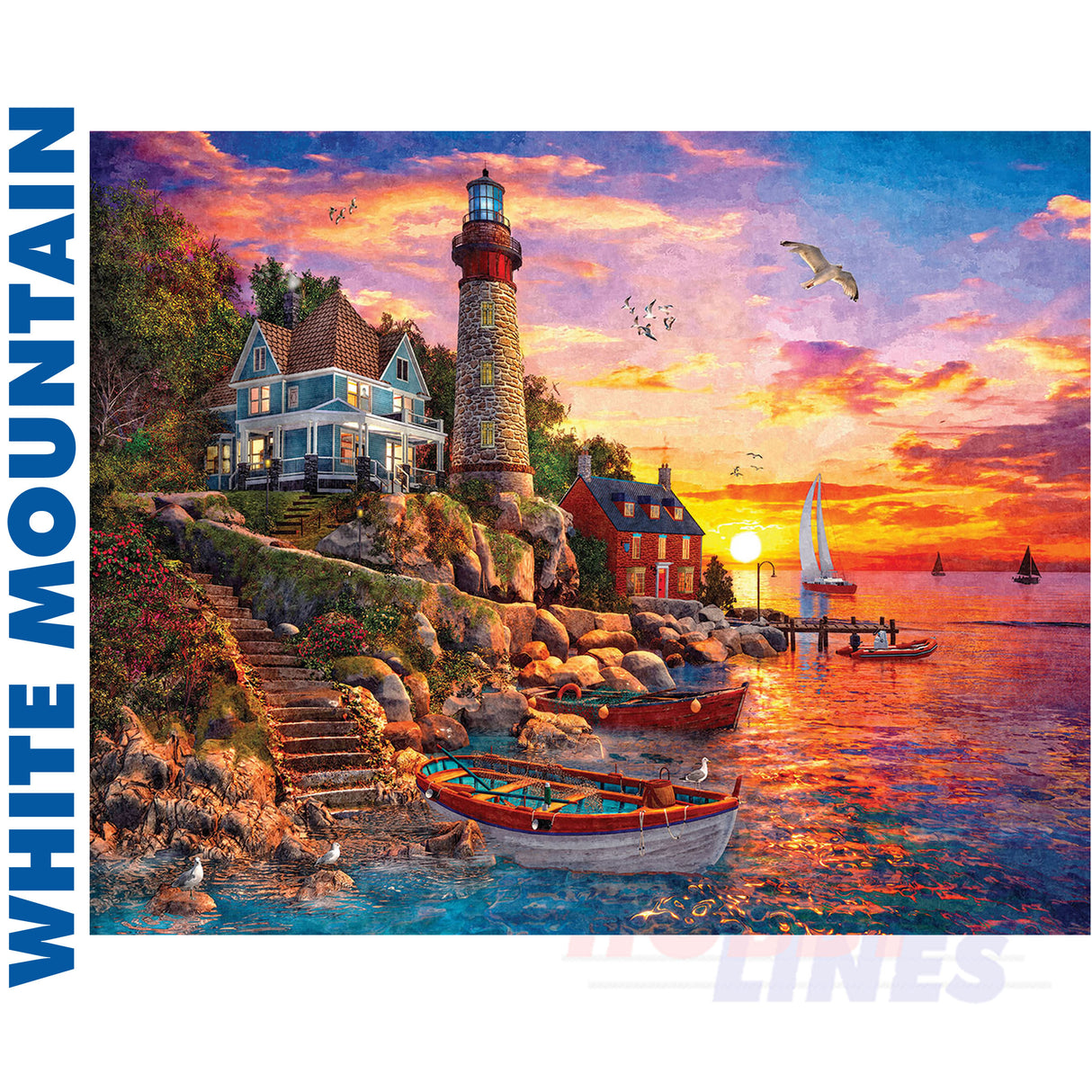 Lighthouse Sunset 1583pz 1000 Piece Jigsaw Puzzle