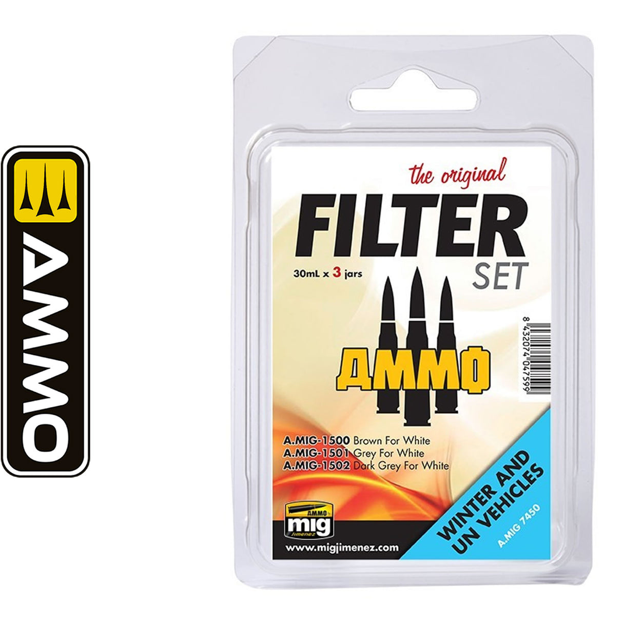 The Original Filter Set - Winter and UN Vehicles - 3 x 30ml | AMMO by Mig Jimenez | MIG7450