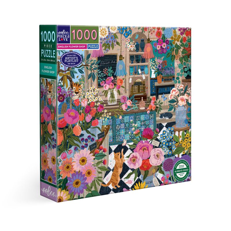 English Flower Shop 1000pc Puzzle | eeBoo | PZT440