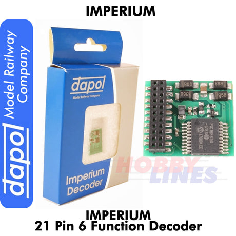 IMPERIUM1 - 21 Pin  6 Function DECODER Imperium 1 Dapol Model Railway