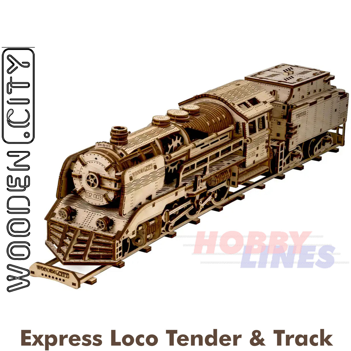 Express Loco Tender & Track - 3D Puzzle | Wooden City | WR323