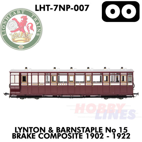 Lynton & Barnstaple No.15 Brake Composite 1902-1922 | Lionheart Trains | LHT-7NP-007