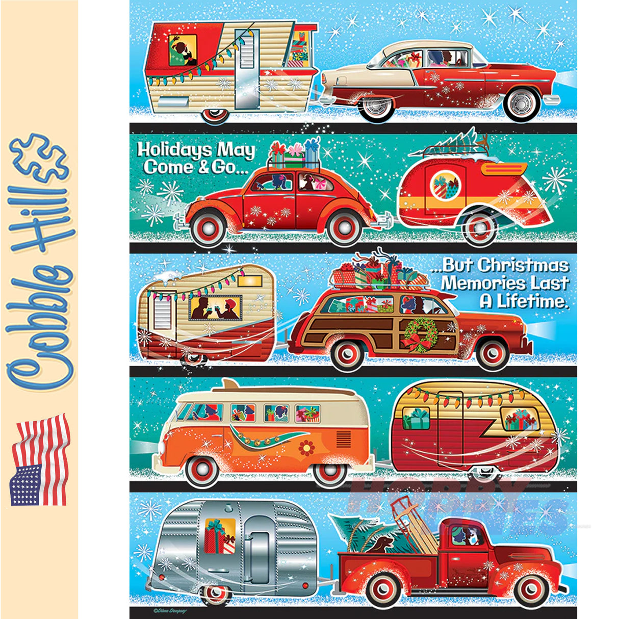 Holiday Hustle COBBLE HILL Christmas 1000pc jigsaw puzzle 40010