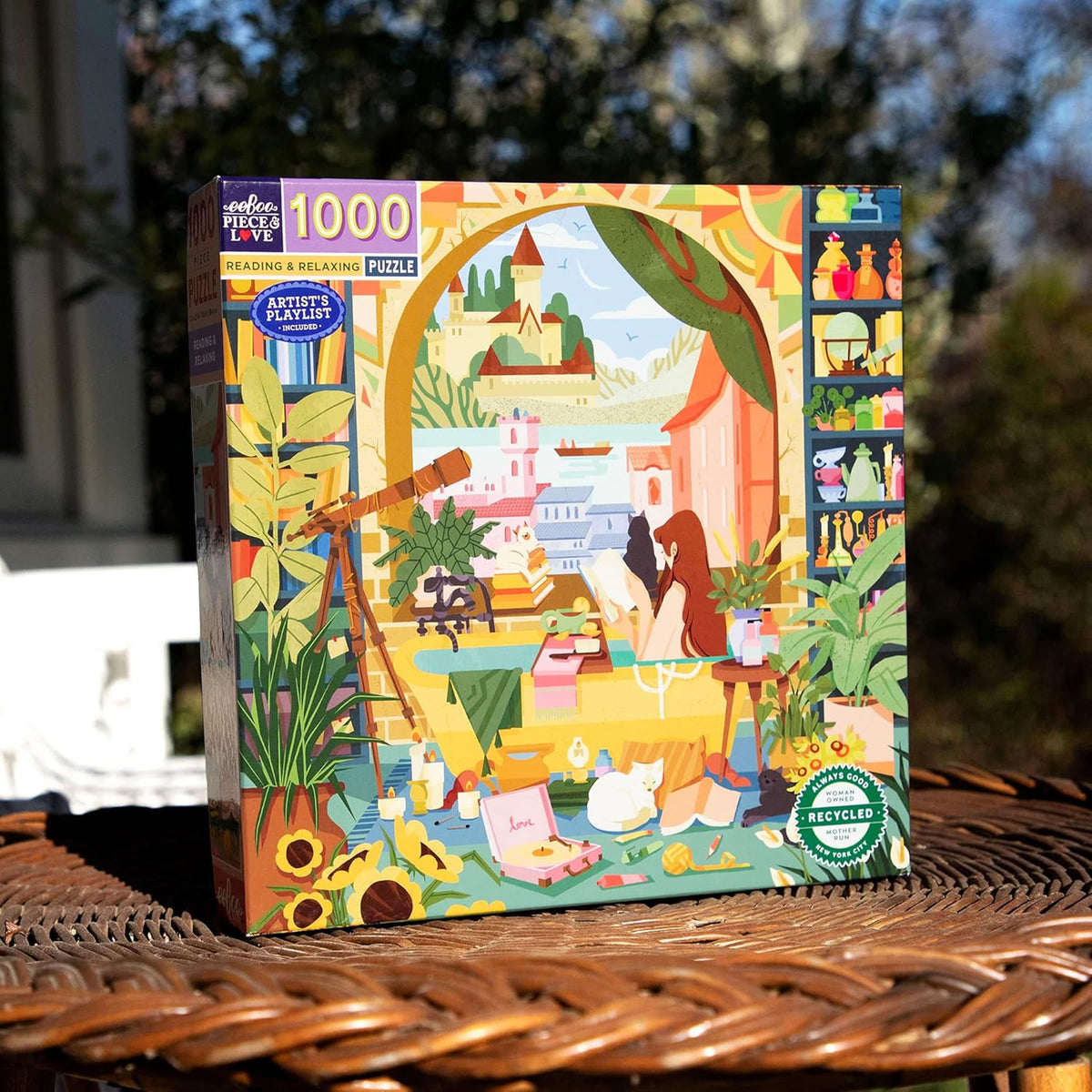 Reading and Relaxing - 1000pc Puzzle | eeBoo | PZTRRD