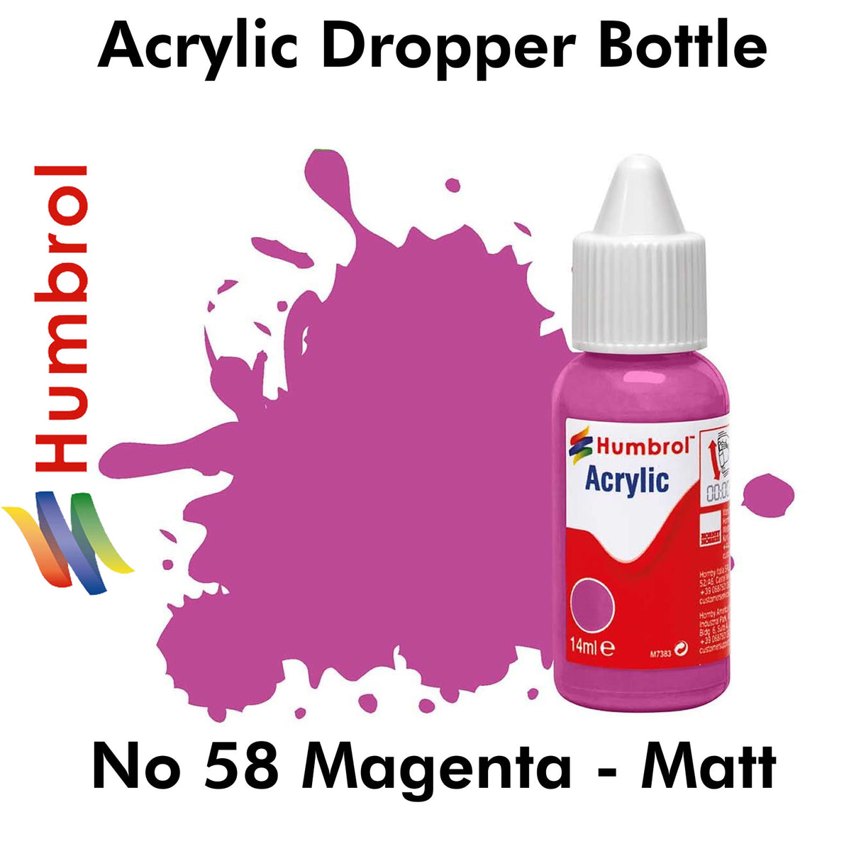 Acrylic Dropper - No 58 Magenta - Matt | Humbrol | DB0058