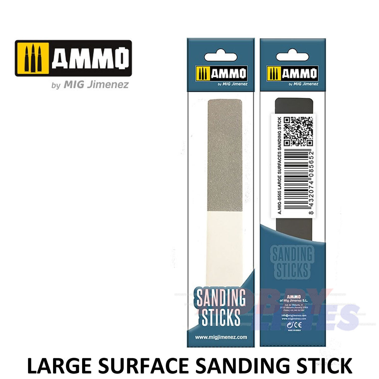 LARGE SURFACE SANDING STICK 3 grits 320/600/4000 Ammo by Mig Jiminez AMIG8565