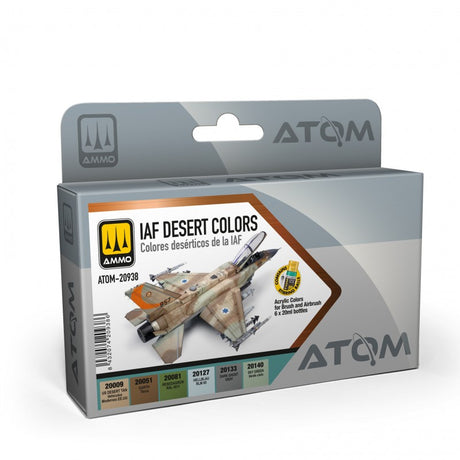 ATOM IAF Desert Colours Set - 6 20ml Acrylic Paint | Ammo by Mig Jimenez