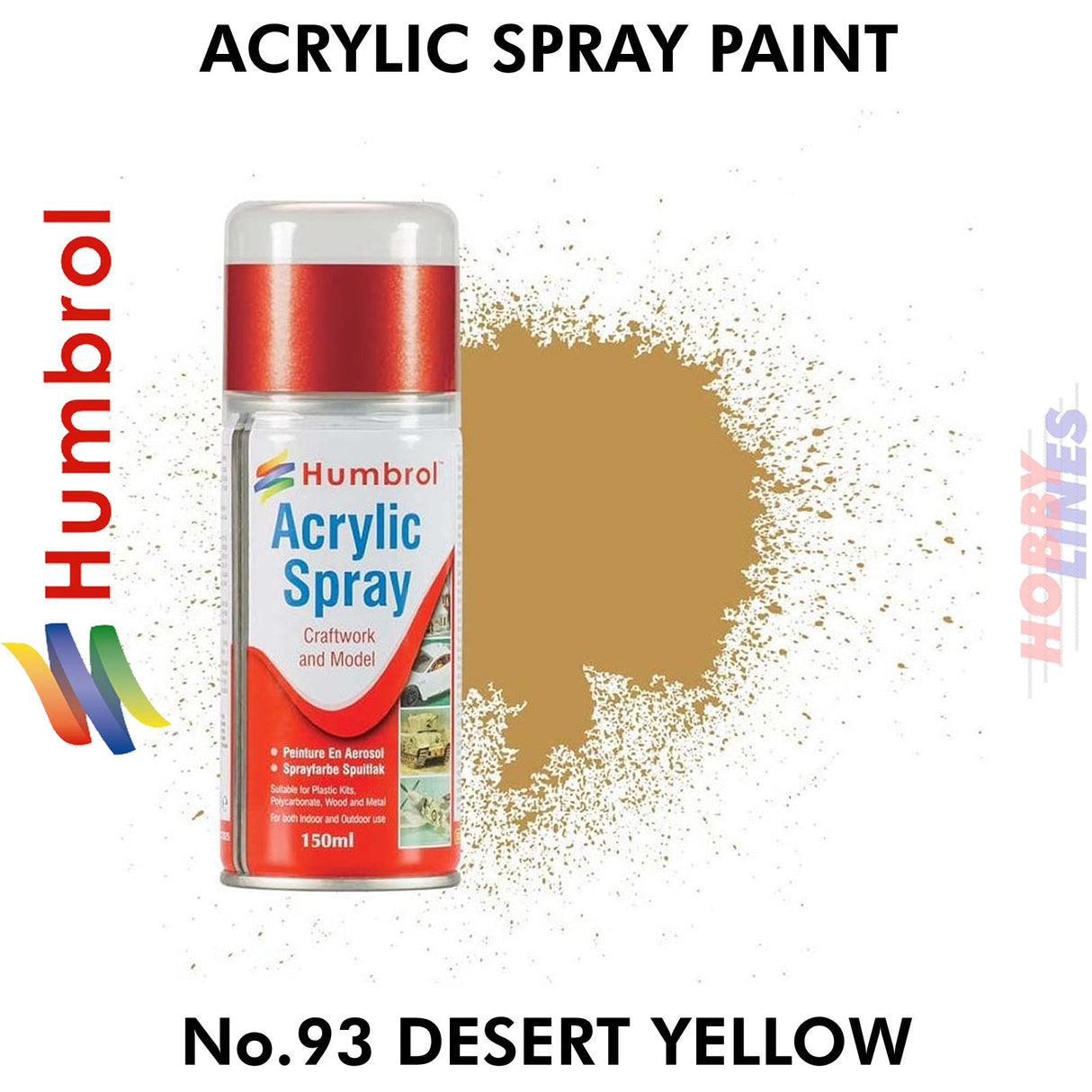No 93 Desert Yellow 150ML Humbrol Sprays
