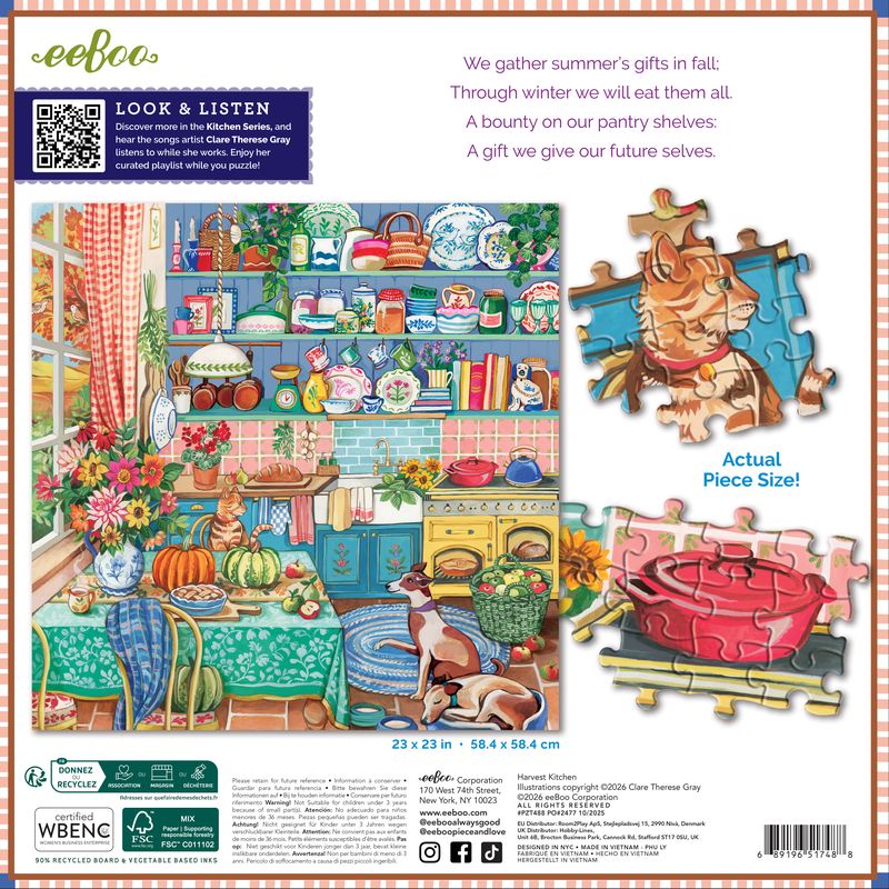 Harvest Kitchen 1000pc Puzzle | eeBoo | PZT488