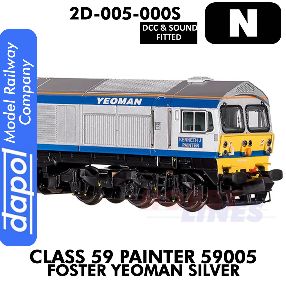 Class 59 Painter 59005 Foster Yeoman Silver - DCC & Sound | Dapol | 2D-005-000S