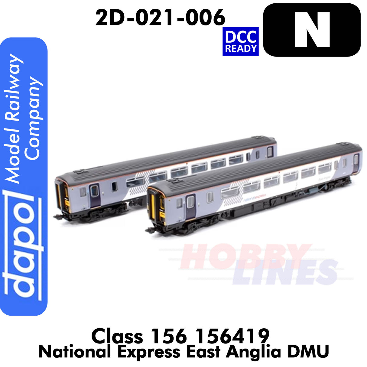 Class 156 DMU 156419 National Express East - DCC Ready | Dapol | 2D-021-006