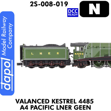 A4 Pacific VALANCED KESTREL 4485 LNER DCC Ready | Dapol |  2S-008-019