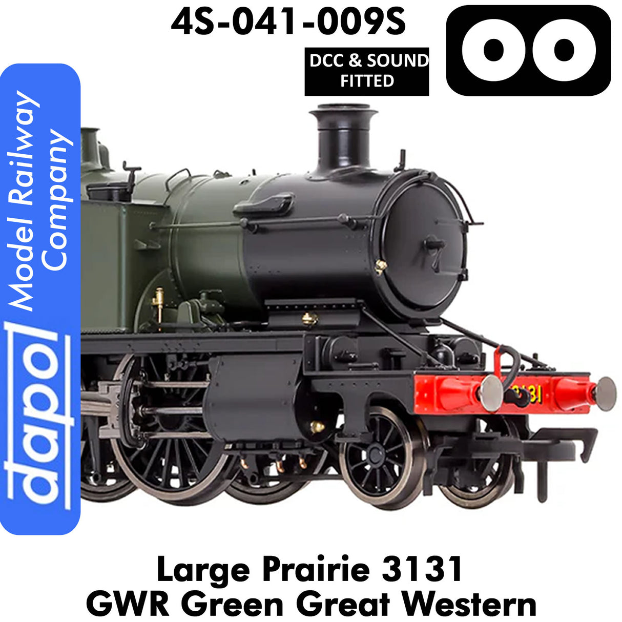 LARGE PRAIRIE 3131 GWR DCC & Sound Steam Locomotive |  Dapol | 4S-041-009S