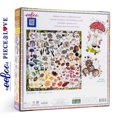 Mushroom Rainbow  1000 pc Puzzle | eeBoo | PZTMRW