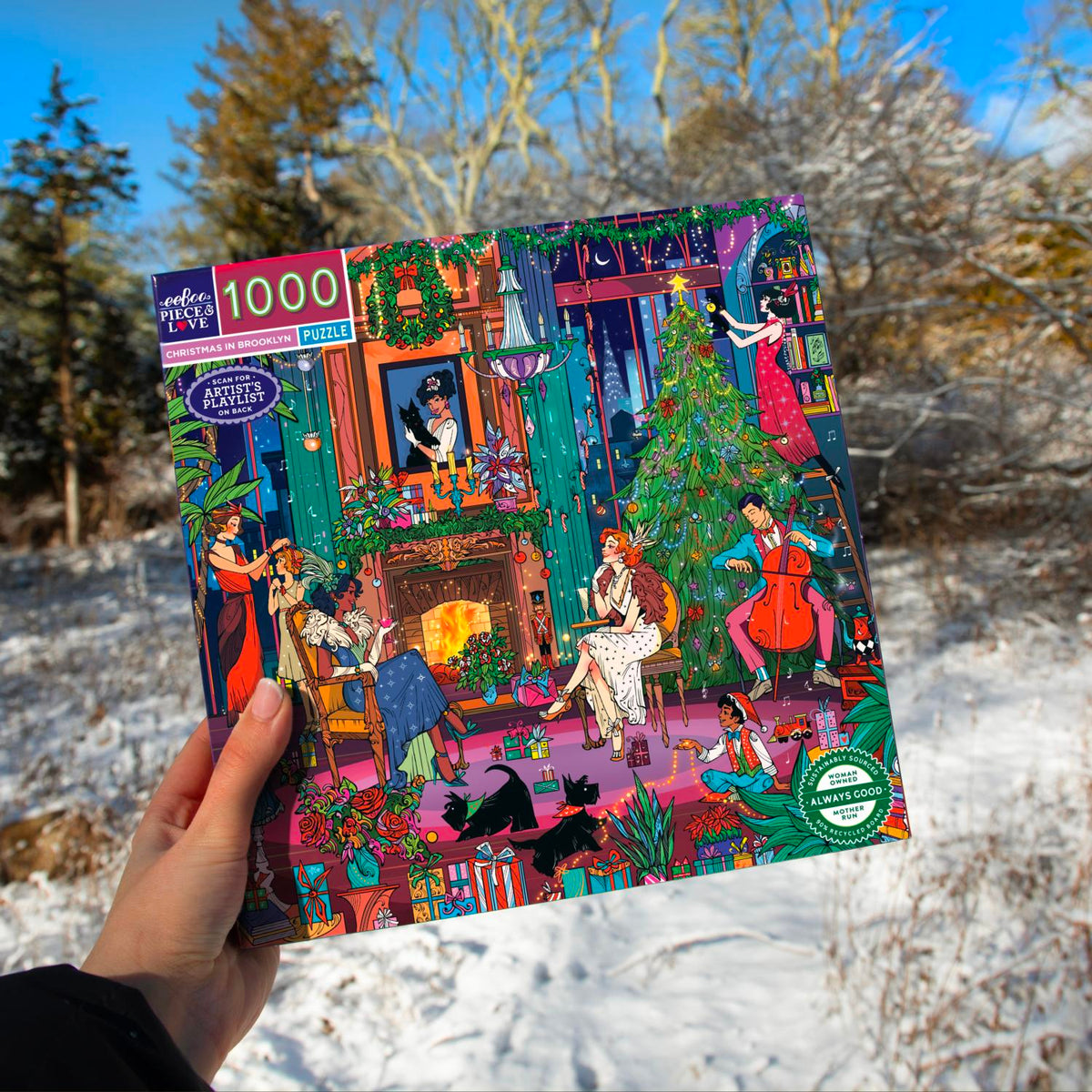 Christmas in Brooklyn - 1000pc Puzzle | eeBoo | PZT836