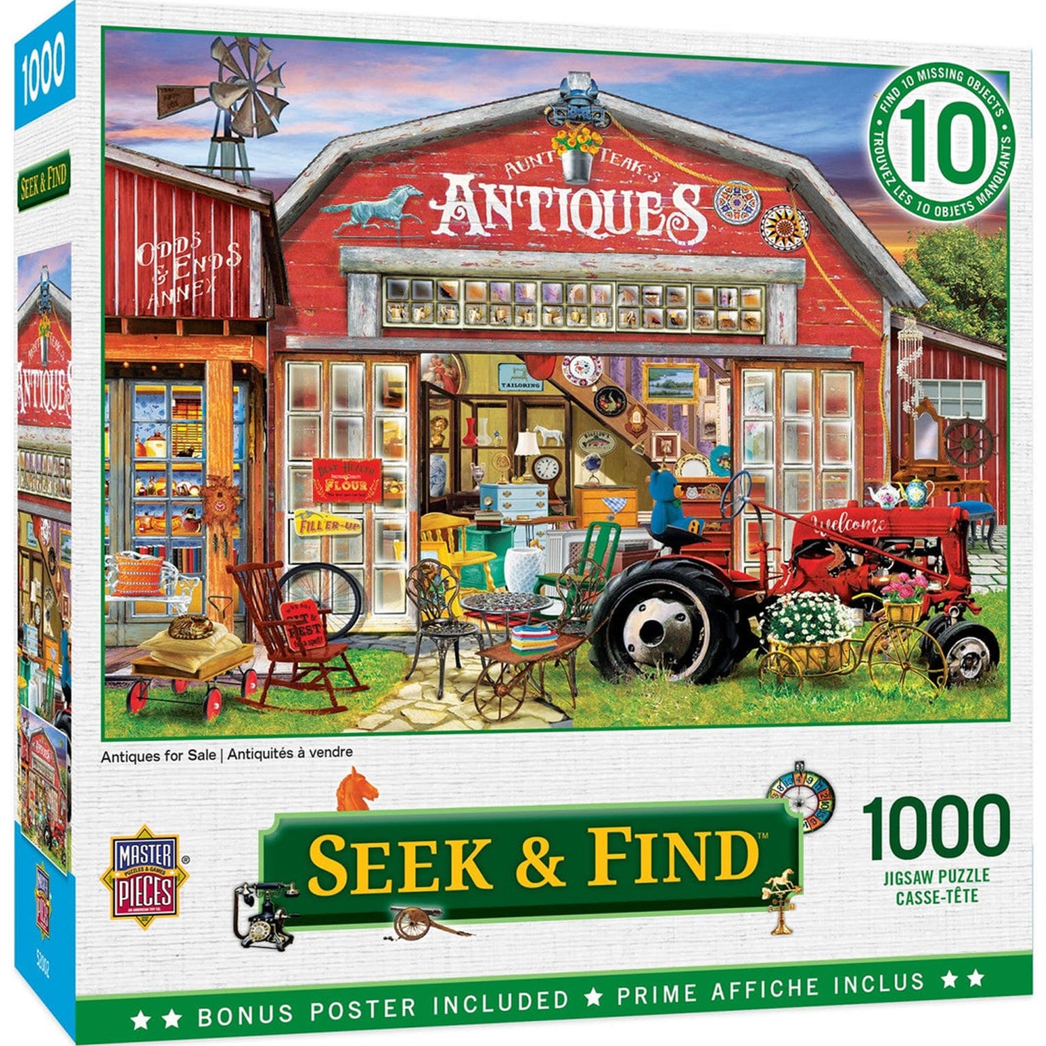 Seek & Find ANTIQUES FOR SALE 1000pc Masterpieces Jigsaw Puzzle 72003