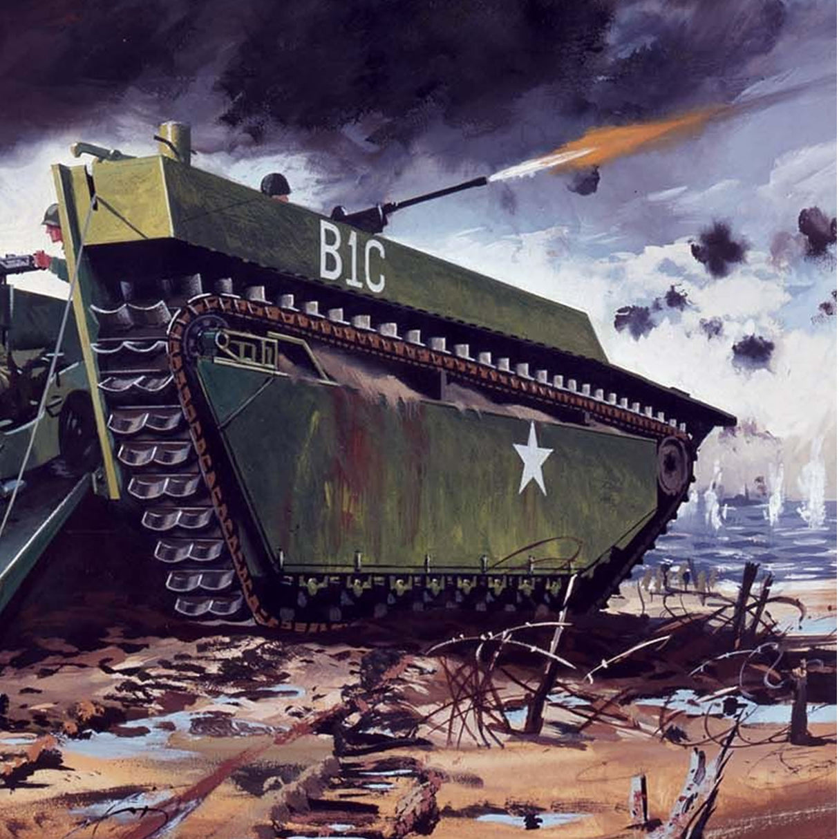 BUFFALO WILLYS MB JEEP US amphibious Landing Vehicle Tracked WWII 1:72 model kit AIRFIX A03302V