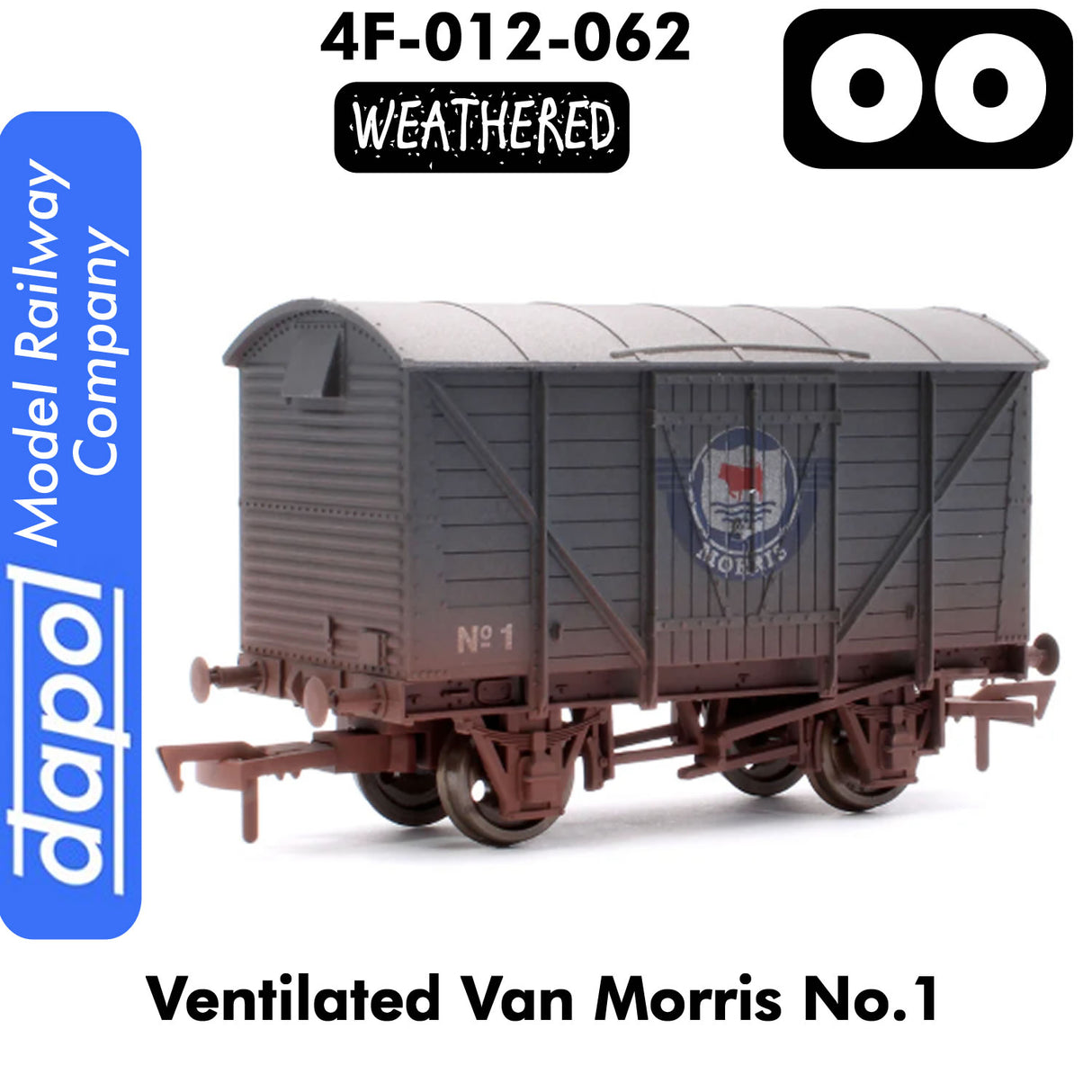 Ventilated Van MORRIS No1 Weathered 1:76 OO freight wagon | Dapol | 4F-012-062