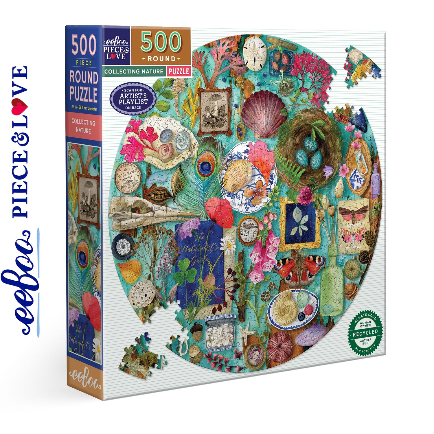 Naturalist Collection 500pc Round Puzzle | eeBoo | PZF110