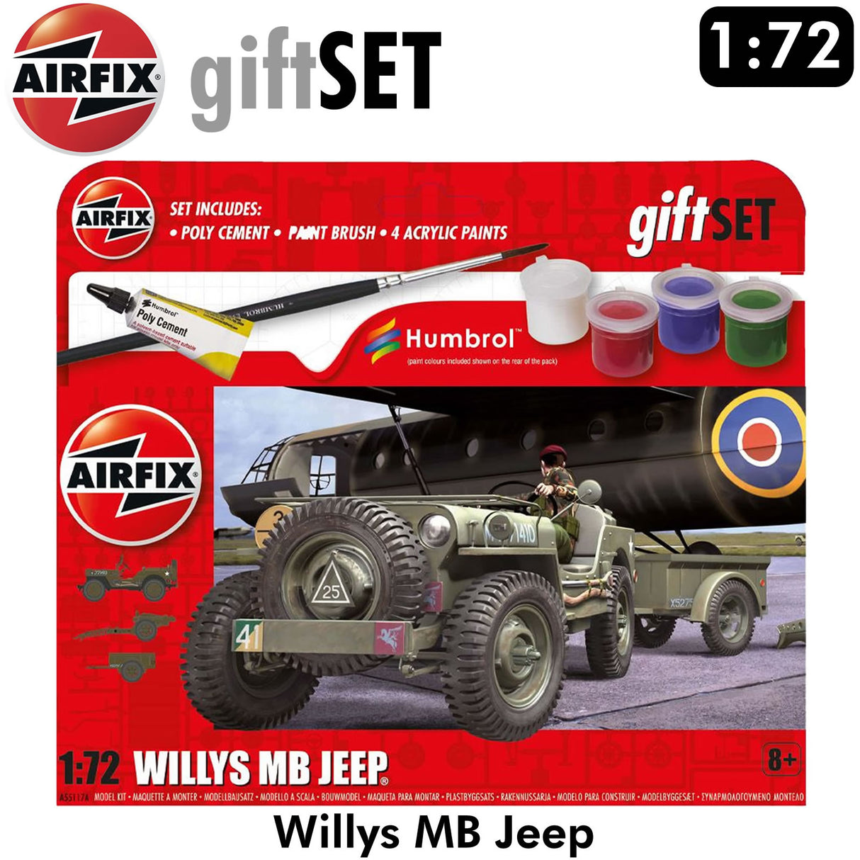 Willys MB Jeep WWII Starter Set | Airfix | A55117A