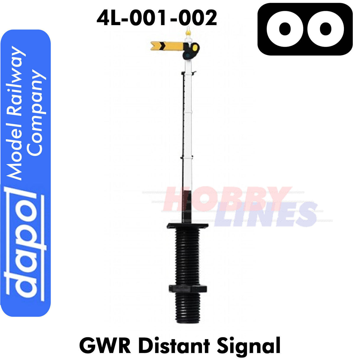 SIGNAL GWR DISTANT Semaphore with LEDs Easi-Fit Dapol 4L-001-002
