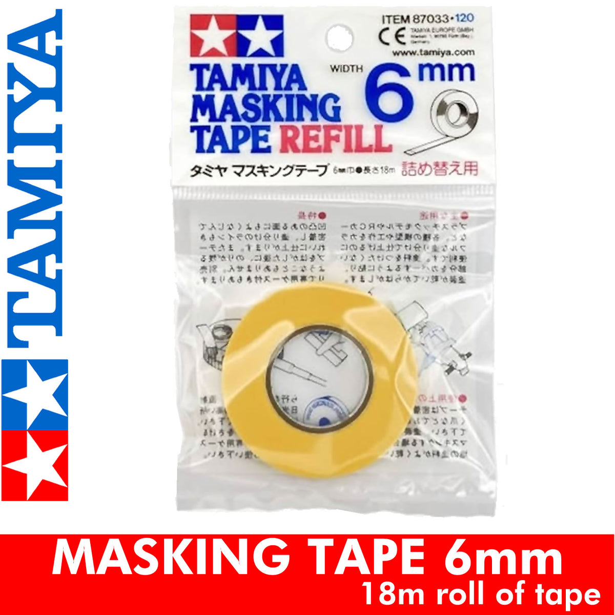 Tamiya MASKING TAPE & DISPENSER modellers range 6 / 10 / 12mm 18m roll