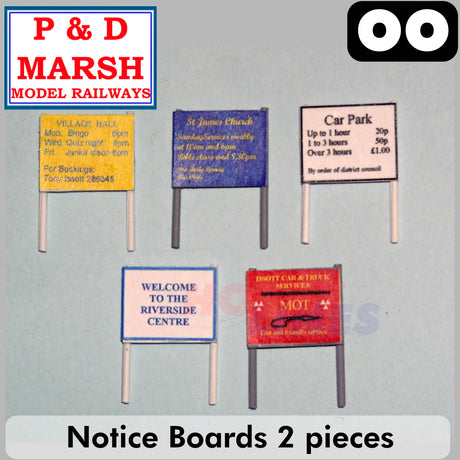 Notice Boards - 2 Pieces - 1:76 |  P&D Marsh | Z22