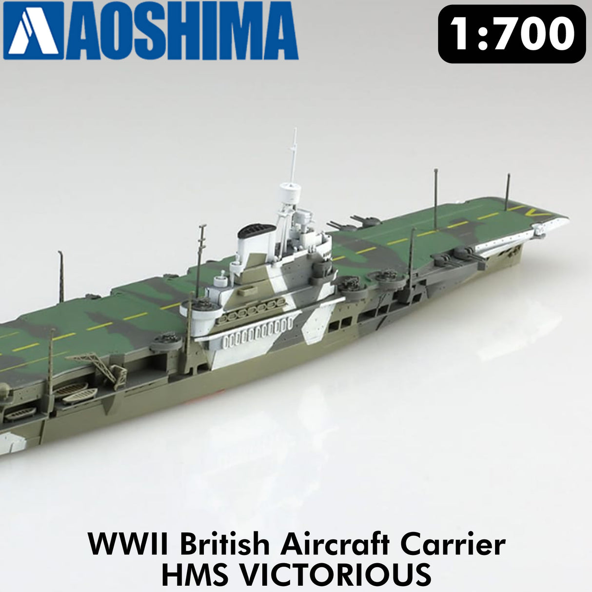 HMS VICTORIOUS Aircraft Carrier British WWII 1:700 kit AOSHIMA 06962
