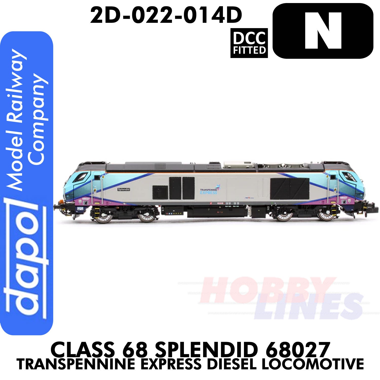 Class 68 Splendid 68027 Transpennine Express Diesel - DCC Fitted | Dapol | 2D-022-014D