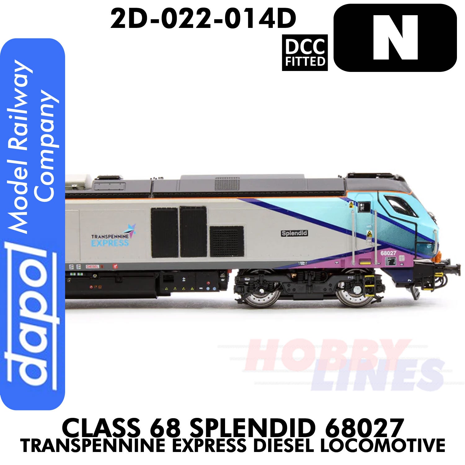 Class 68 Splendid 68027 Transpennine Express Diesel - DCC Fitted | Dapol | 2D-022-014D