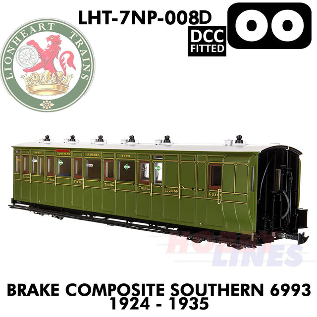 Brake Composite Southern - 6993 1924- 1935 - DCC - OO | Lionheart Trains | LHT-7NP-008D
