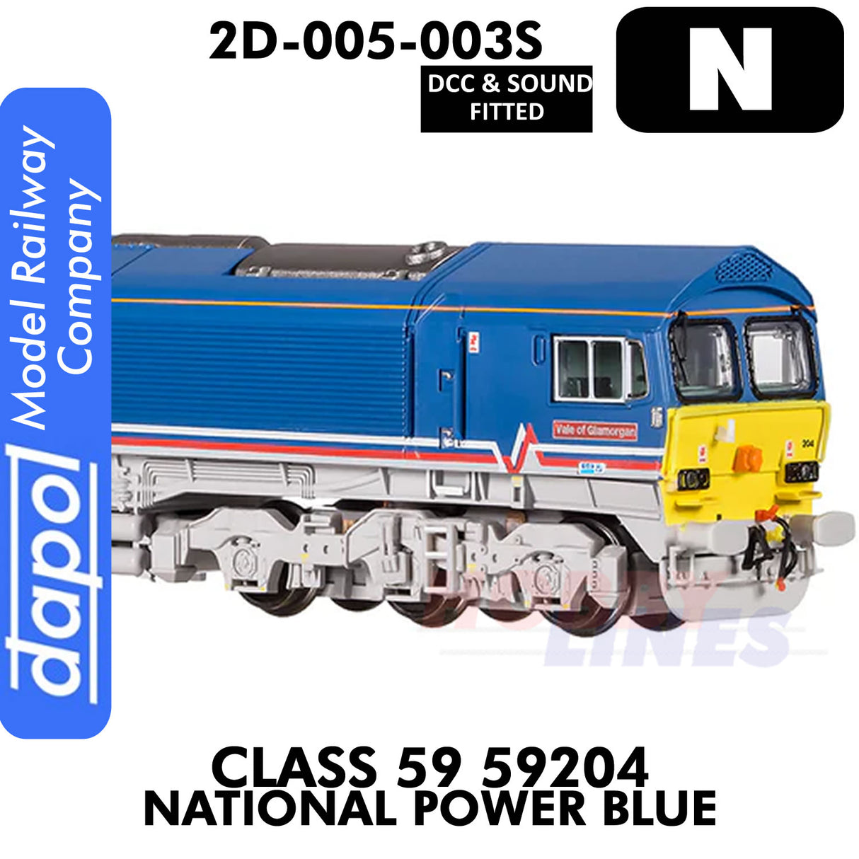 Class 59 59204 National Power Blue - DCC & Sound | Dapol | 2D-005-003S