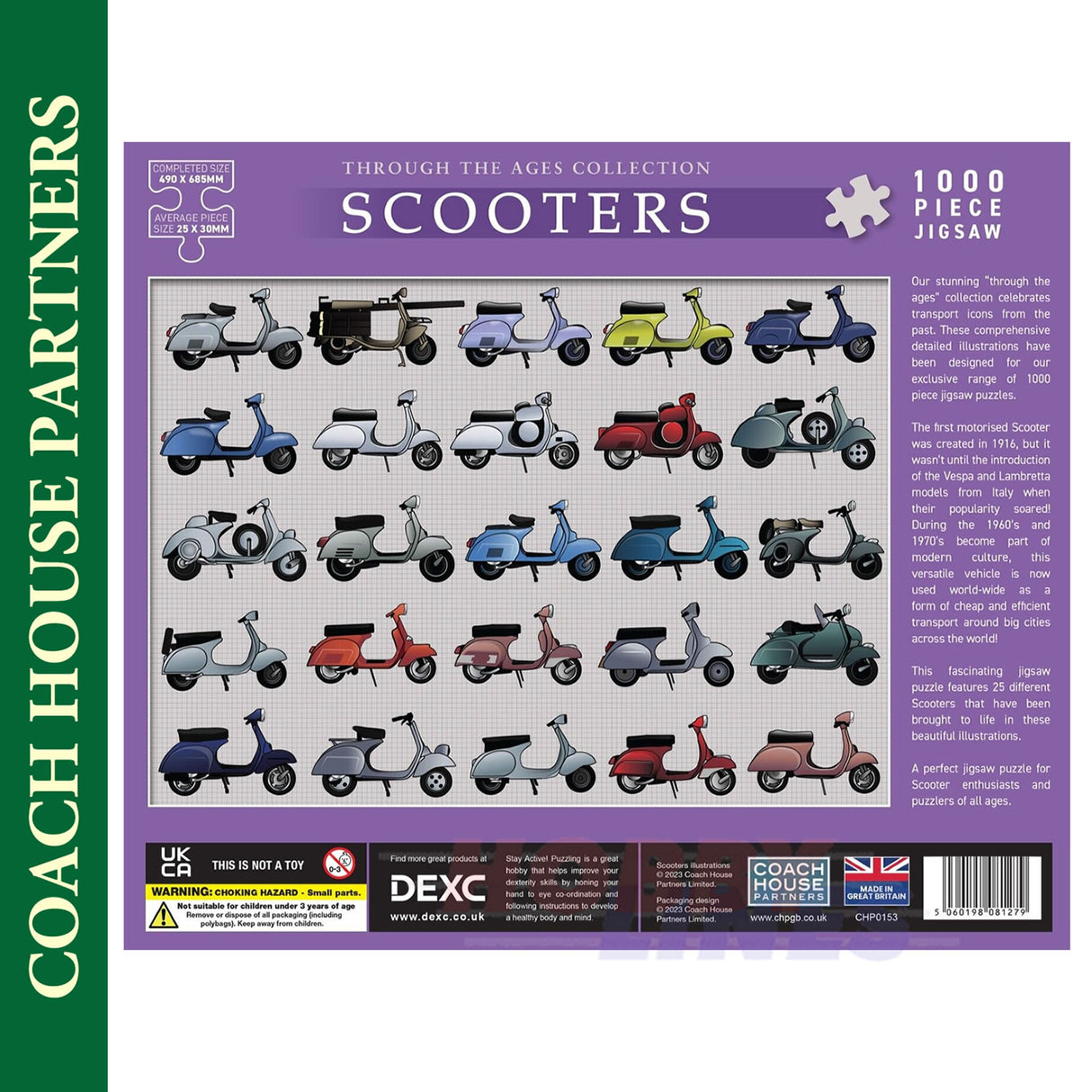 Scooters - Through the Ages - Jigsaw Puzzle 1000pc | Coach House Partners | CHP0153