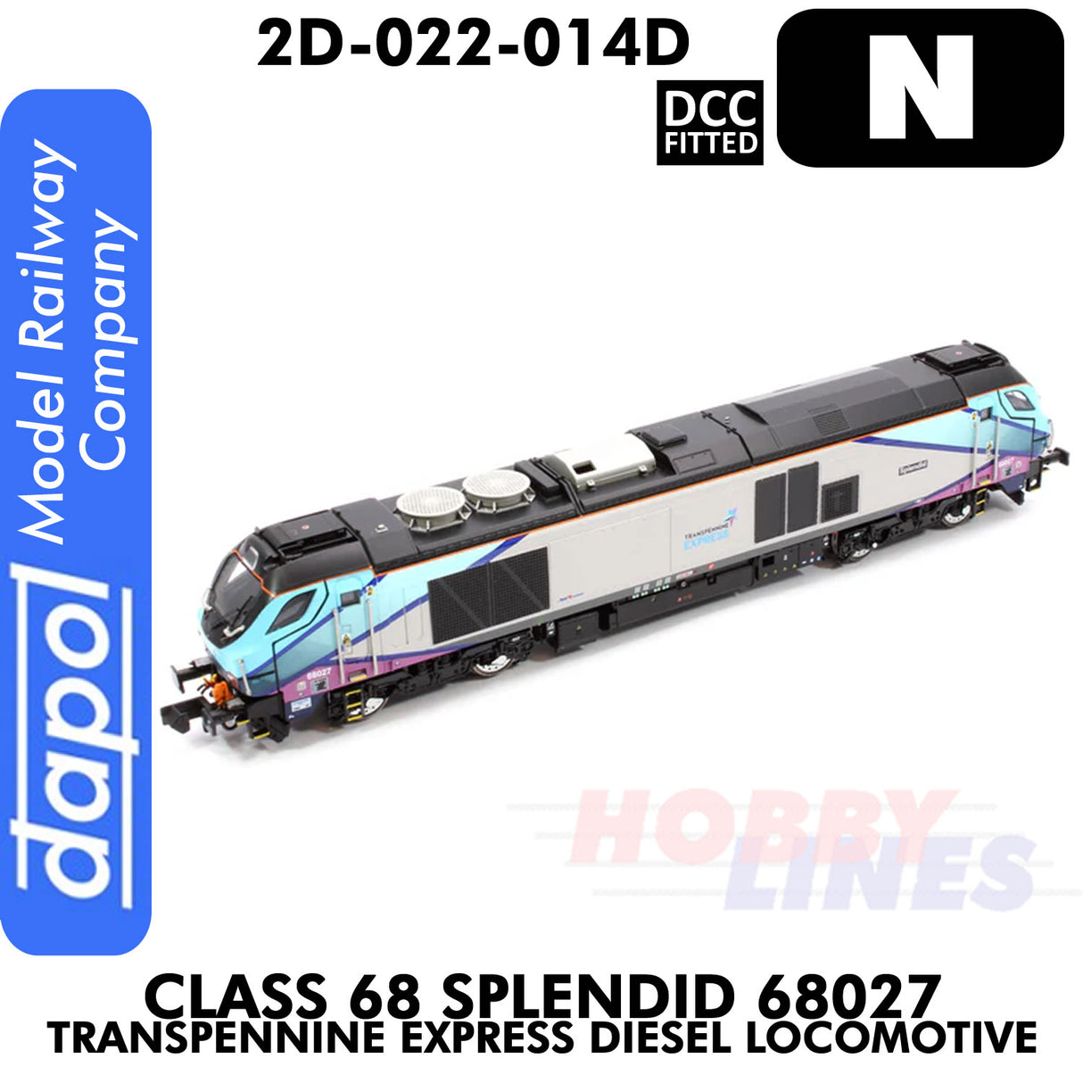 Class 68 Splendid 68027 Transpennine Express Diesel - DCC Fitted | Dapol | 2D-022-014D