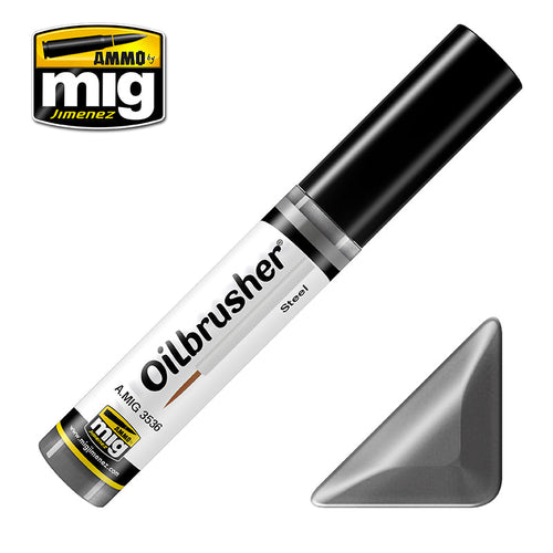 MIG3536 Steel oilbrusher 10ml | Ammo by Mig Jimenez