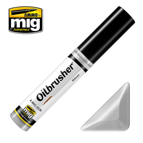 MIG3538 Silver oilbrusher 10ml | Ammo by Mig Jimenez