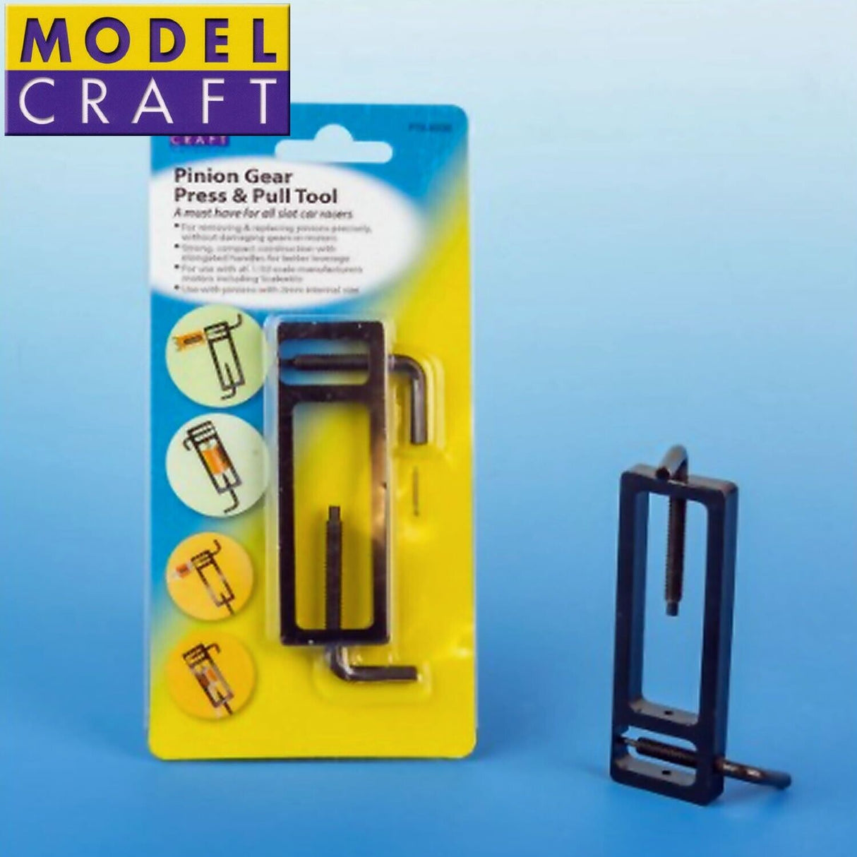 Pinion Gear Press Pull Tool Compact 85x30x7mm Slotcar Model Craft PTK4000