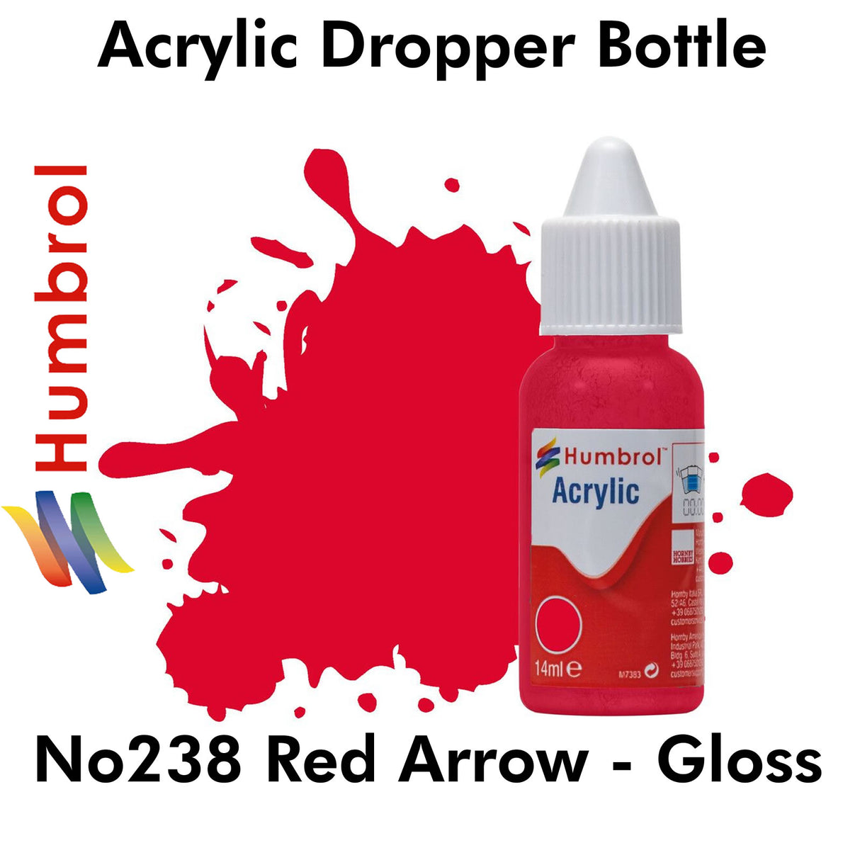Acrylic Dropper - No.238 Red Arrow - Gloss | Humbrol | DB0238
