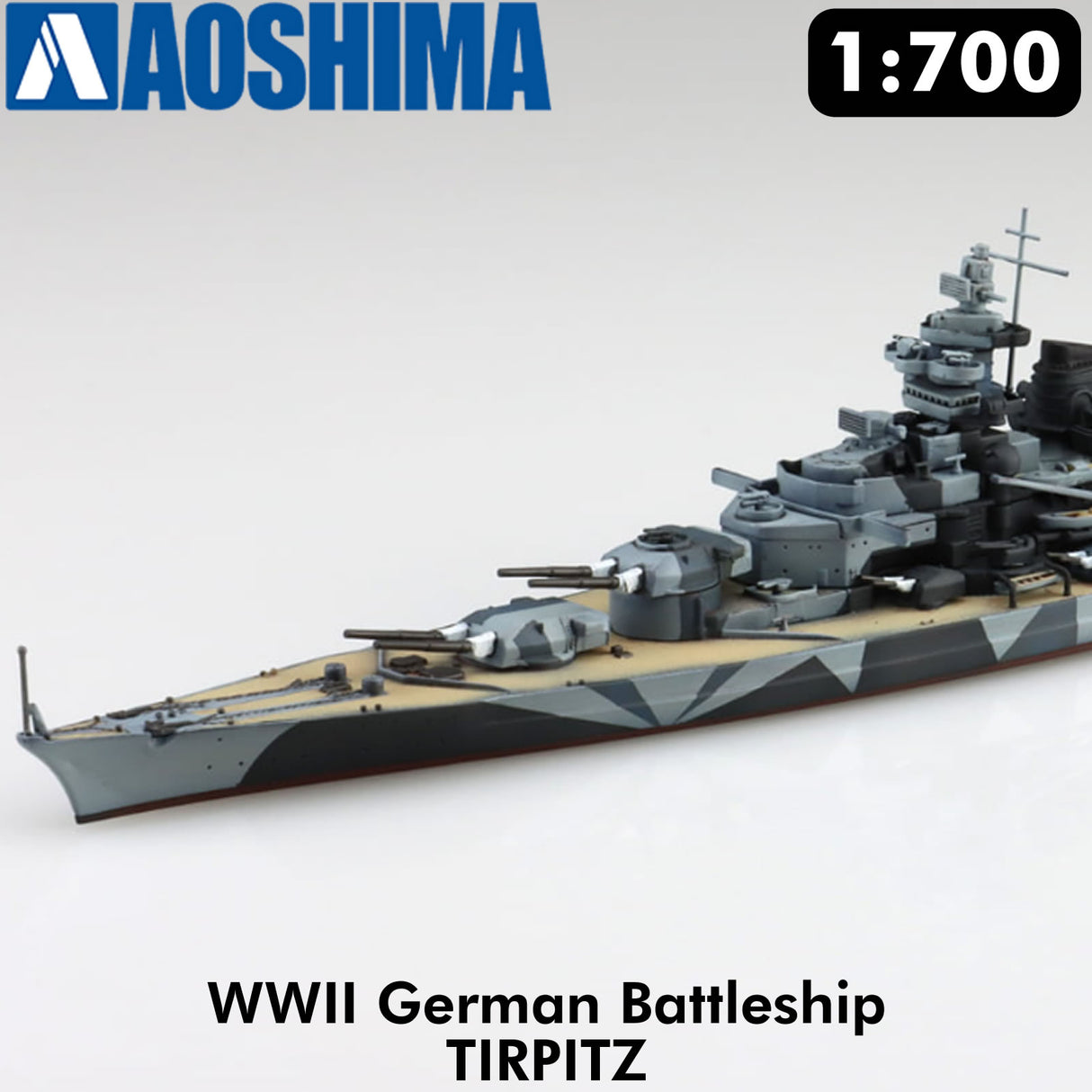TIRPITZ Battleship WWII German Waterline 1:700 model kit AOSHIMA 06749