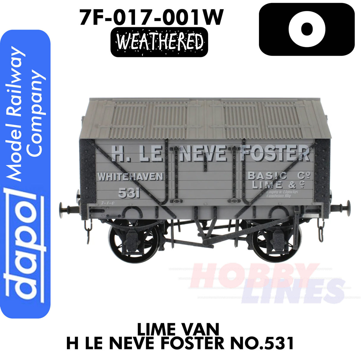 Lime Van H. Le Neve Foster 531 - Weathered - Wagon | Dapol | 7F-017-001W