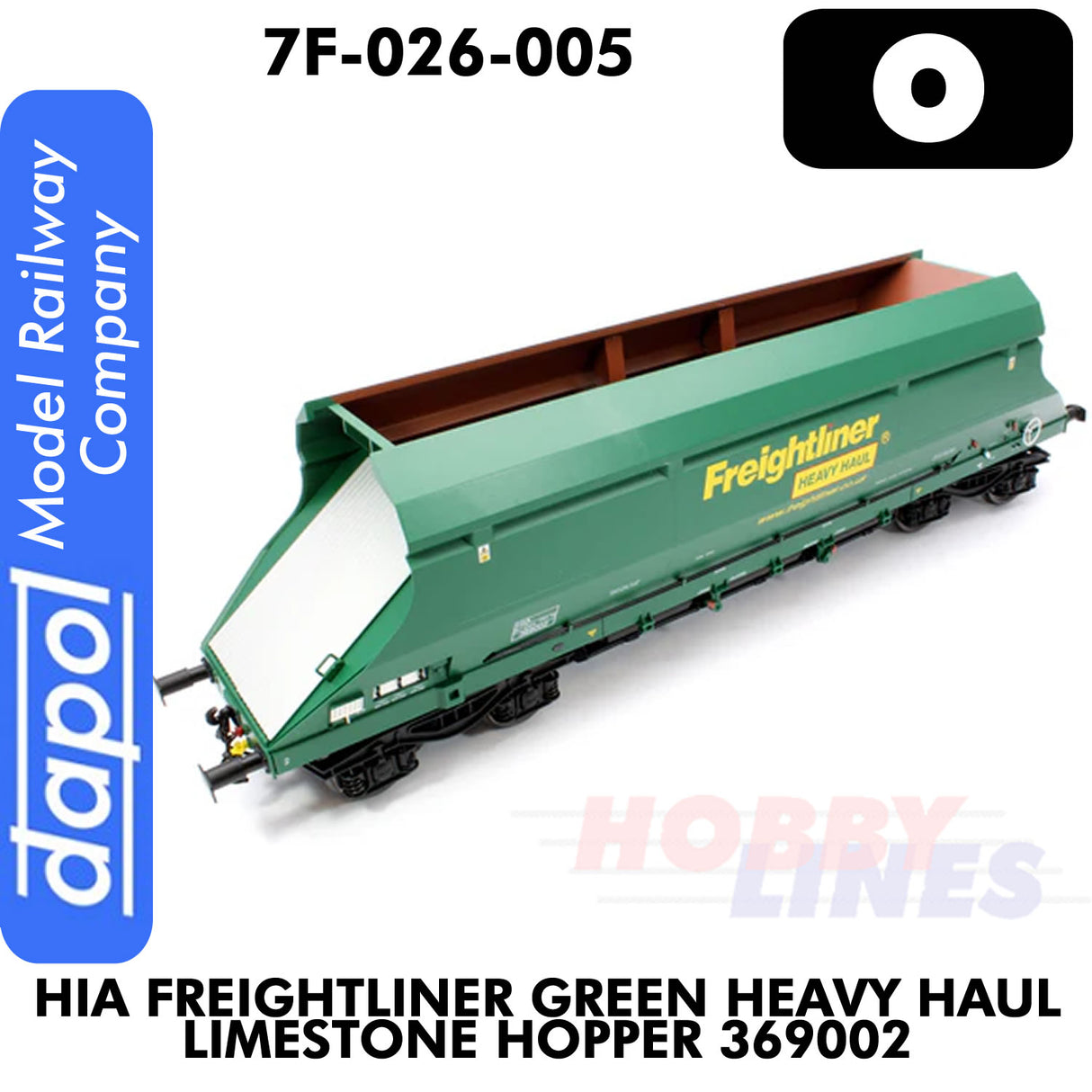 HIA Freightliner Green Heavy Haul Limestone Hopper 369002 | Dapol | 7F-026-005