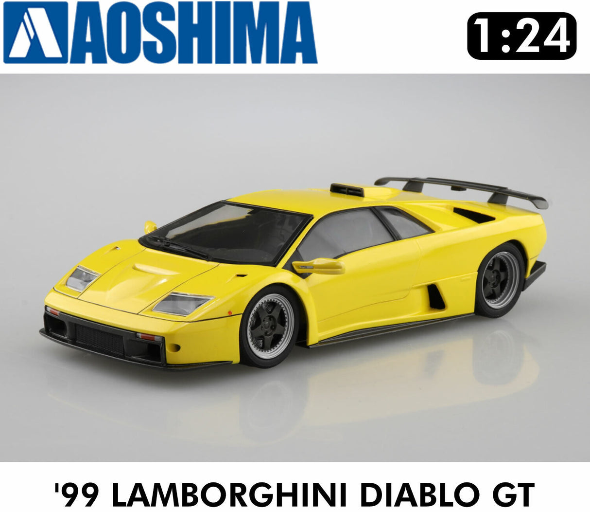 '99 LAMBORGHINI DIABLO GT supercar 1:24 scale model kit Aoshima 05899