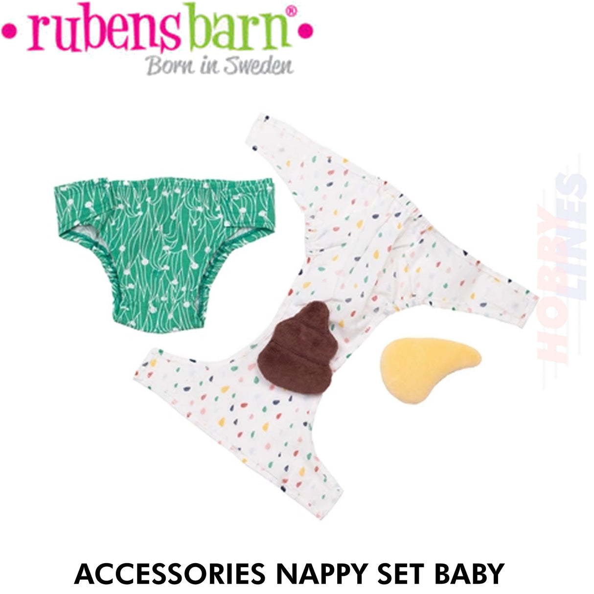 Nappy Accessory Set - Doll accessories | Rubens Barn | 30-1221-00