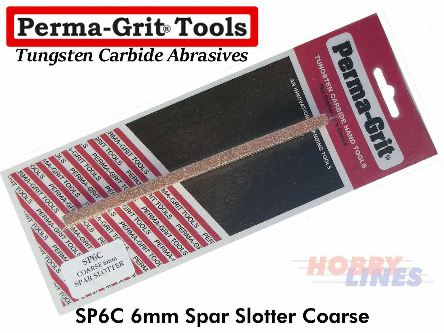Perma-Grit SP6C 6mm SPAR SLOTTER Coarse 1/4" Tungsten Carbide Permagrit 74436