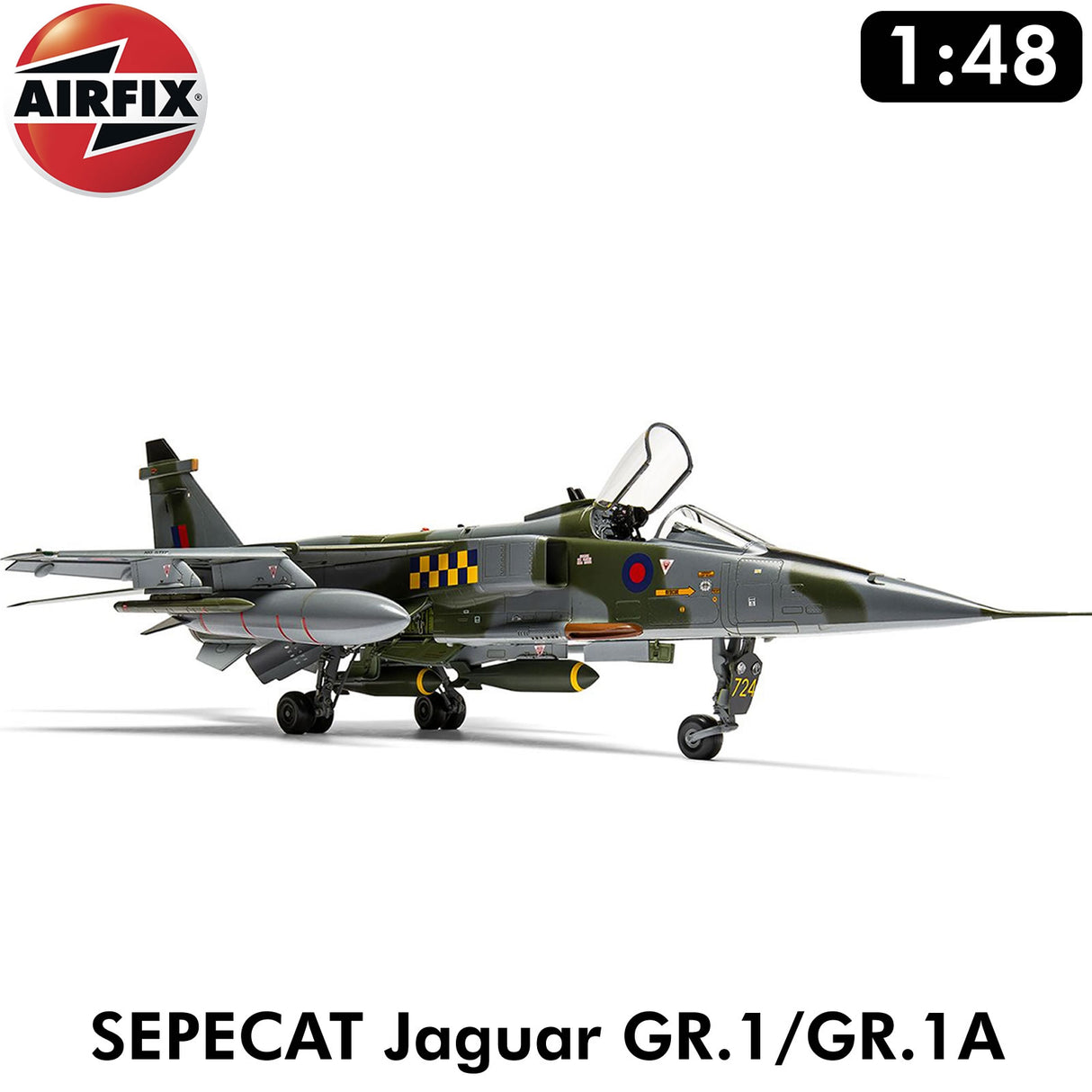 SEPECAT Jaguar GR.1/GR.1A Military Aircraft RAF France 1:48 kit | Airfix | A11010