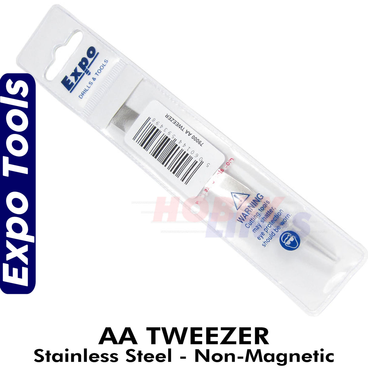 AA Tweezer - Stainless Steel - Non Magnetic | Expo Tools | 79000