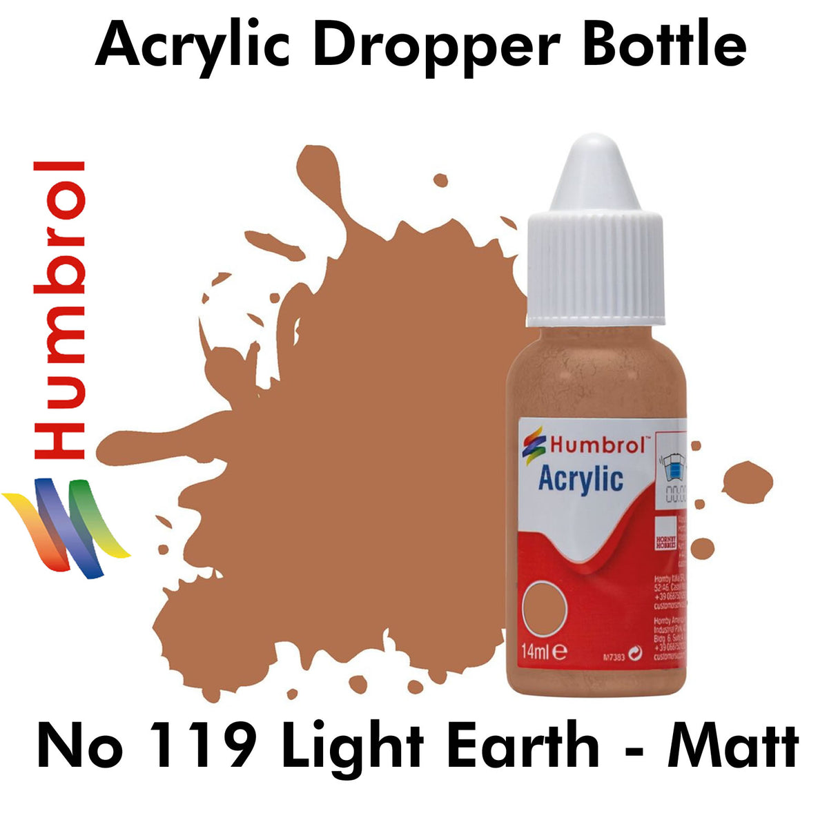 Acrylic Dropper - No 119 Light Earth - Matt | Humbrol | DB0119