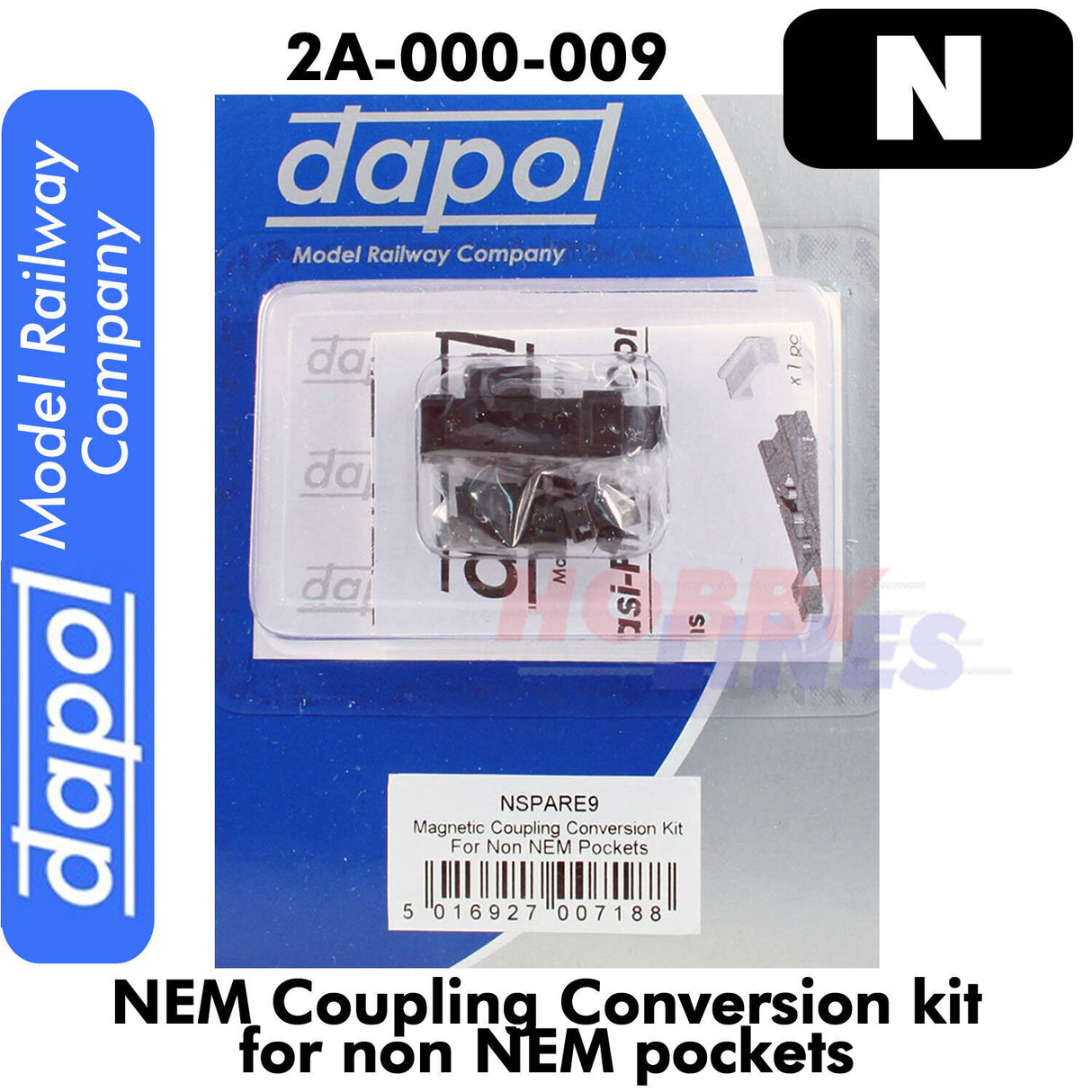 NEM Coupling Conversion kit gauge & 5 pockets/sleeves NSPARE9 N Dapol 2A-000-009