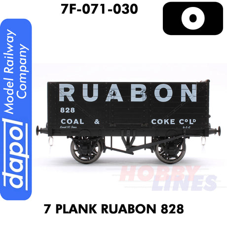 7 Plank Wagon RUABON 828 1:43 O gauge Dapol 7F-071-030