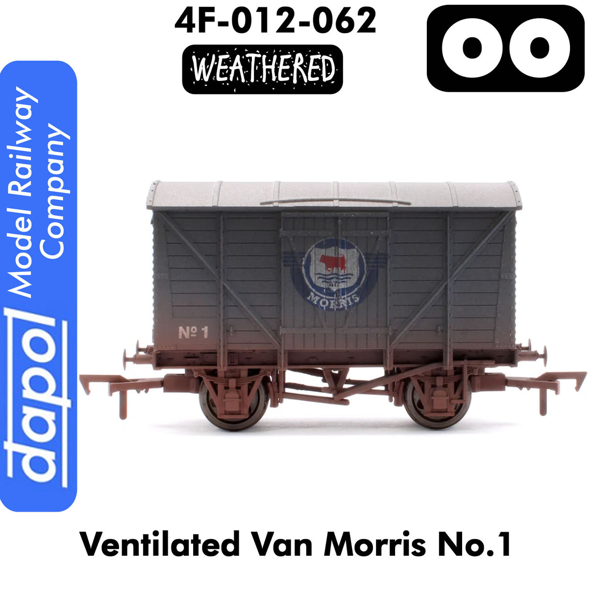 Ventilated Van MORRIS No1 Weathered 1:76 OO freight wagon | Dapol | 4F-012-062